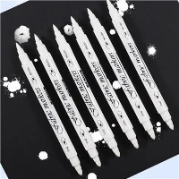 Kahe otsaga valge tekstiilimarker