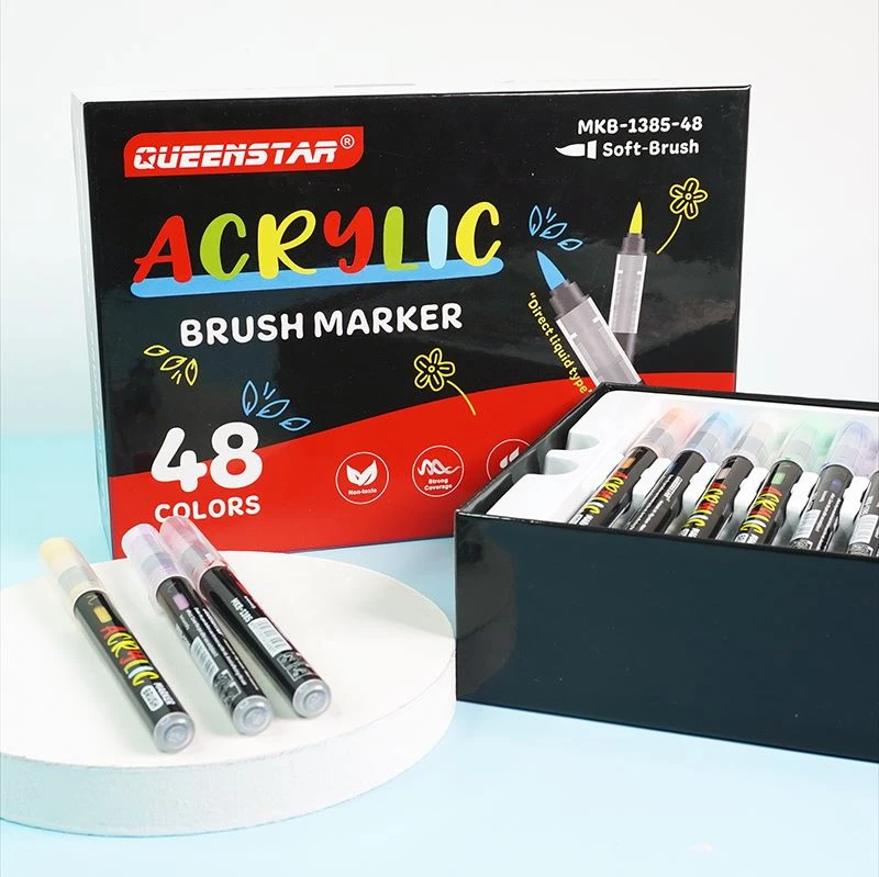 Uus otsene vedel akrüülmarker pintsli otsaga
